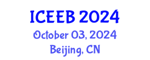 International Conference on Ecology and Environmental Biology (ICEEB) October 03, 2024 - Beijing, China