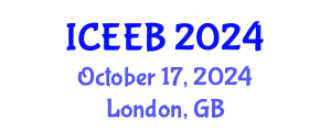 International Conference on Ecology and Environmental Biology (ICEEB) October 17, 2024 - London, United Kingdom
