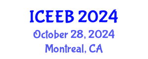 International Conference on Ecology and Environmental Biology (ICEEB) October 28, 2024 - Montreal, Canada