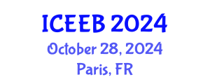 International Conference on Ecology and Environmental Biology (ICEEB) October 28, 2024 - Paris, France