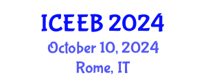 International Conference on Ecology and Environmental Biology (ICEEB) October 10, 2024 - Rome, Italy