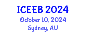 International Conference on Ecology and Environmental Biology (ICEEB) October 10, 2024 - Sydney, Australia