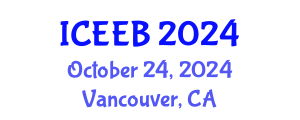 International Conference on Ecology and Environmental Biology (ICEEB) October 24, 2024 - Vancouver, Canada