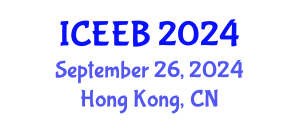 International Conference on Ecology and Environmental Biology (ICEEB) September 26, 2024 - Hong Kong, China