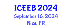 International Conference on Ecology and Environmental Biology (ICEEB) September 16, 2024 - Nice, France