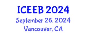 International Conference on Ecology and Environmental Biology (ICEEB) September 26, 2024 - Vancouver, Canada