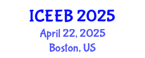 International Conference on Ecology and Environmental Biology (ICEEB) April 22, 2025 - Boston, United States