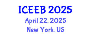 International Conference on Ecology and Environmental Biology (ICEEB) April 22, 2025 - New York, United States