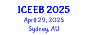 International Conference on Ecology and Environmental Biology (ICEEB) April 29, 2025 - Sydney, Australia