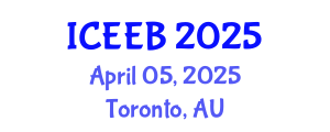 International Conference on Ecology and Environmental Biology (ICEEB) April 05, 2025 - Toronto, Australia