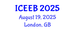 International Conference on Ecology and Environmental Biology (ICEEB) August 19, 2025 - London, United Kingdom