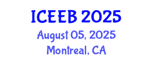 International Conference on Ecology and Environmental Biology (ICEEB) August 05, 2025 - Montreal, Canada