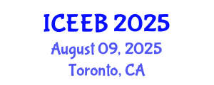 International Conference on Ecology and Environmental Biology (ICEEB) August 09, 2025 - Toronto, Canada