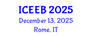 International Conference on Ecology and Environmental Biology (ICEEB) December 13, 2025 - Rome, Italy