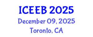 International Conference on Ecology and Environmental Biology (ICEEB) December 09, 2025 - Toronto, Canada