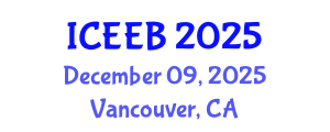 International Conference on Ecology and Environmental Biology (ICEEB) December 09, 2025 - Vancouver, Canada