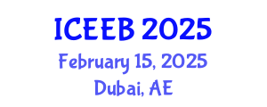 International Conference on Ecology and Environmental Biology (ICEEB) February 15, 2025 - Dubai, United Arab Emirates
