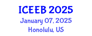 International Conference on Ecology and Environmental Biology (ICEEB) January 07, 2025 - Honolulu, United States