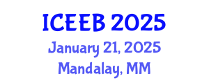 International Conference on Ecology and Environmental Biology (ICEEB) January 21, 2025 - Mandalay, Myanmar
