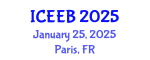 International Conference on Ecology and Environmental Biology (ICEEB) January 25, 2025 - Paris, France