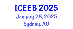 International Conference on Ecology and Environmental Biology (ICEEB) January 28, 2025 - Sydney, Australia
