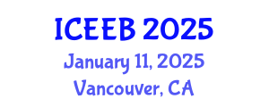 International Conference on Ecology and Environmental Biology (ICEEB) January 11, 2025 - Vancouver, Canada