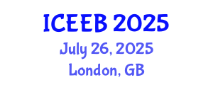 International Conference on Ecology and Environmental Biology (ICEEB) July 26, 2025 - London, United Kingdom