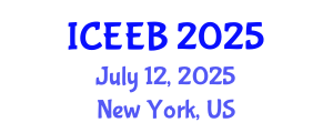 International Conference on Ecology and Environmental Biology (ICEEB) July 12, 2025 - New York, United States