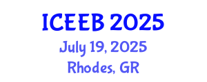 International Conference on Ecology and Environmental Biology (ICEEB) July 19, 2025 - Rhodes, Greece