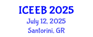 International Conference on Ecology and Environmental Biology (ICEEB) July 12, 2025 - Santorini, Greece