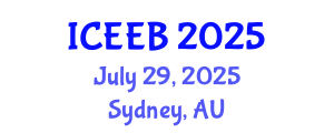 International Conference on Ecology and Environmental Biology (ICEEB) July 29, 2025 - Sydney, Australia