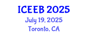 International Conference on Ecology and Environmental Biology (ICEEB) July 19, 2025 - Toronto, Canada