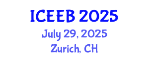 International Conference on Ecology and Environmental Biology (ICEEB) July 29, 2025 - Zurich, Switzerland