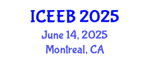 International Conference on Ecology and Environmental Biology (ICEEB) June 14, 2025 - Montreal, Canada