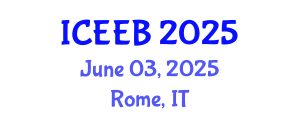 International Conference on Ecology and Environmental Biology (ICEEB) June 03, 2025 - Rome, Italy