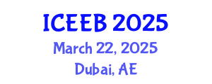 International Conference on Ecology and Environmental Biology (ICEEB) March 22, 2025 - Dubai, United Arab Emirates