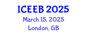 International Conference on Ecology and Environmental Biology (ICEEB) March 15, 2025 - London, United Kingdom