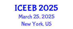 International Conference on Ecology and Environmental Biology (ICEEB) March 25, 2025 - New York, United States