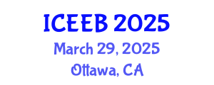 International Conference on Ecology and Environmental Biology (ICEEB) March 29, 2025 - Ottawa, Canada