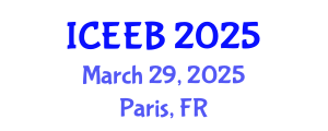 International Conference on Ecology and Environmental Biology (ICEEB) March 29, 2025 - Paris, France