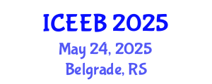 International Conference on Ecology and Environmental Biology (ICEEB) May 24, 2025 - Belgrade, Serbia