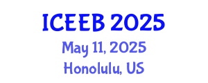 International Conference on Ecology and Environmental Biology (ICEEB) May 11, 2025 - Honolulu, United States