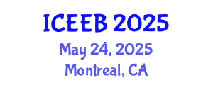 International Conference on Ecology and Environmental Biology (ICEEB) May 24, 2025 - Montreal, Canada
