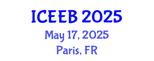 International Conference on Ecology and Environmental Biology (ICEEB) May 17, 2025 - Paris, France