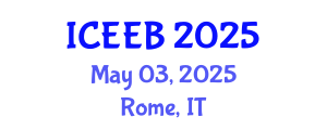 International Conference on Ecology and Environmental Biology (ICEEB) May 03, 2025 - Rome, Italy