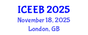 International Conference on Ecology and Environmental Biology (ICEEB) November 18, 2025 - London, United Kingdom