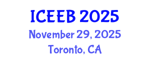International Conference on Ecology and Environmental Biology (ICEEB) November 29, 2025 - Toronto, Canada