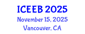 International Conference on Ecology and Environmental Biology (ICEEB) November 15, 2025 - Vancouver, Canada