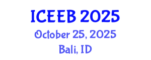 International Conference on Ecology and Environmental Biology (ICEEB) October 25, 2025 - Bali, Indonesia