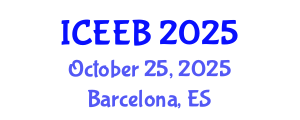 International Conference on Ecology and Environmental Biology (ICEEB) October 25, 2025 - Barcelona, Spain